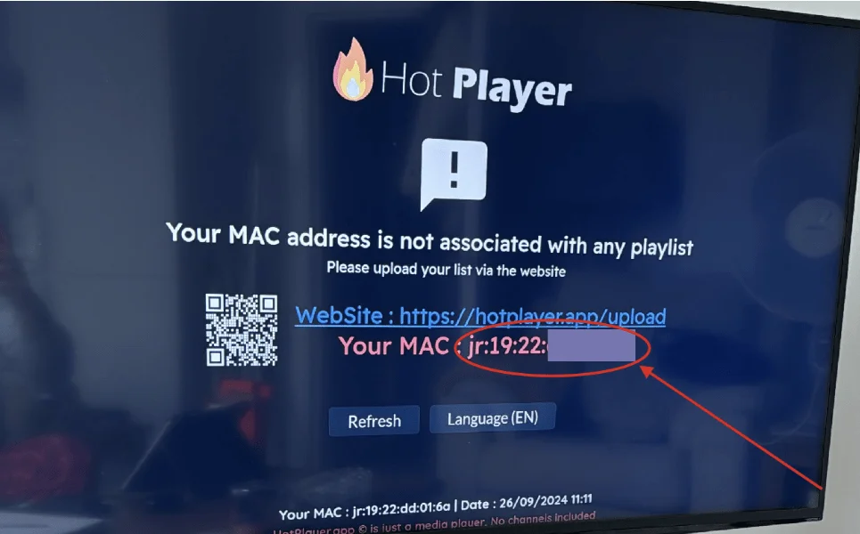 mac address hot iptv